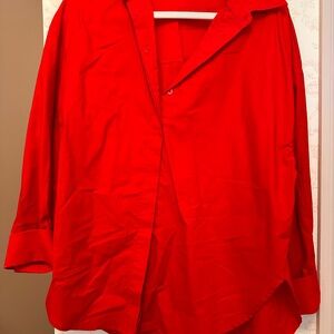 Daily Drills Red Button Down Shirt